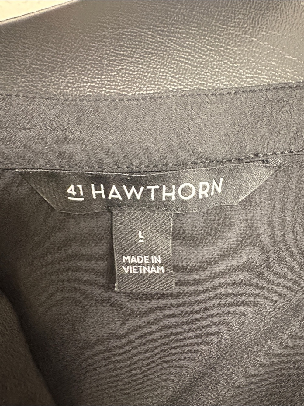 41 Hawthorn Black Split V-Neck Long Sleeve Top - Picture 2 of 2